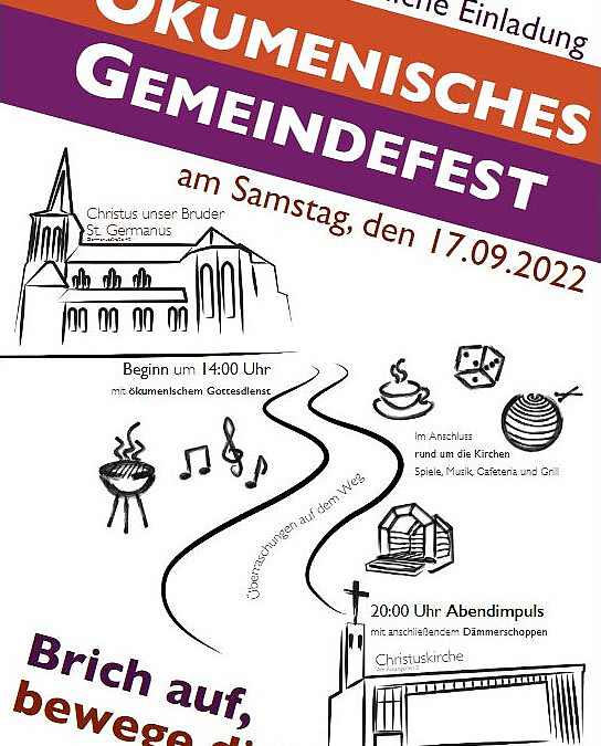 Plakat zum ökumenischen Gemeindefest in Haaren am 17.09.2022