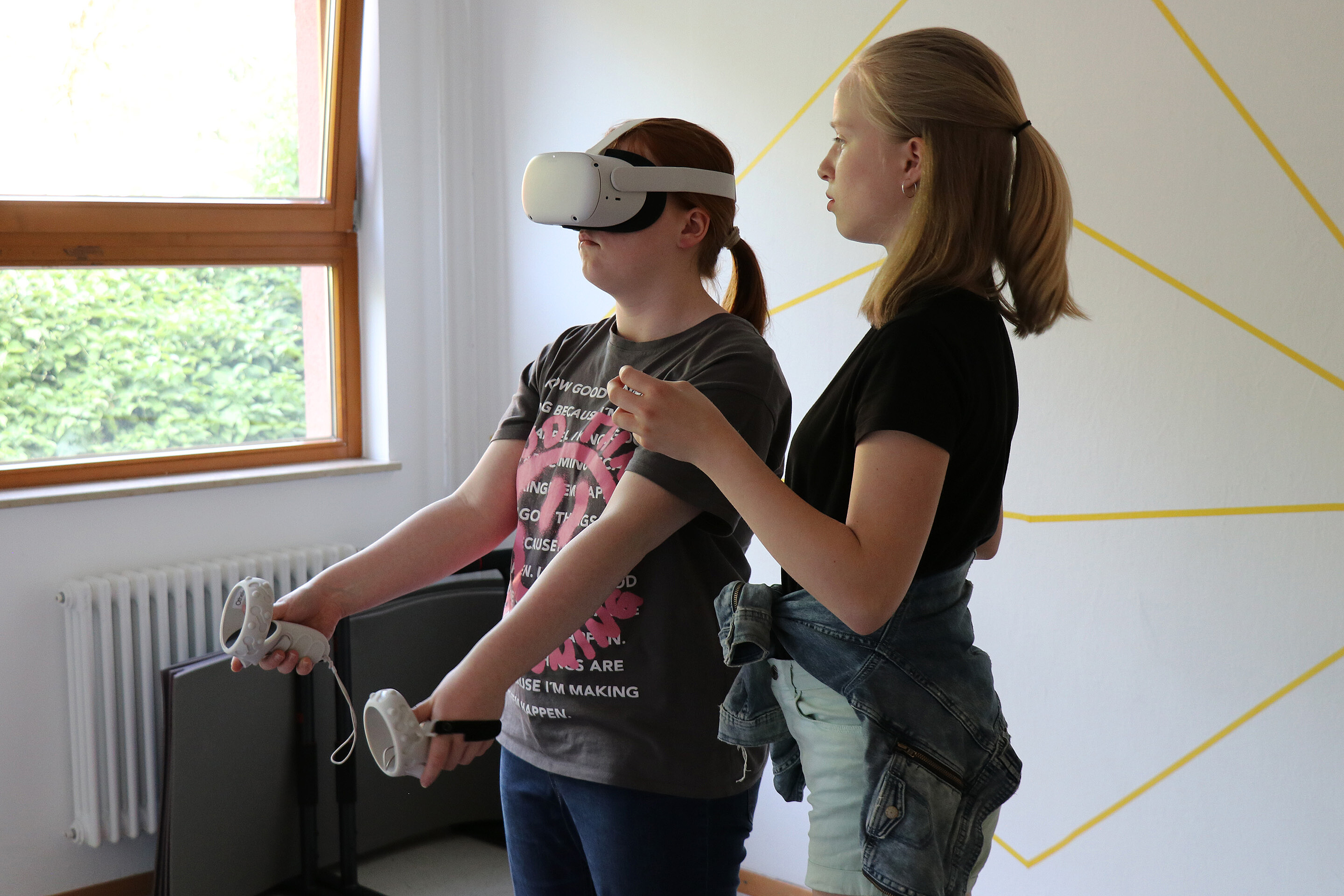 In der "VR Arena" konnten Spiele in der Virtuellen Realität ausprobiert werden.