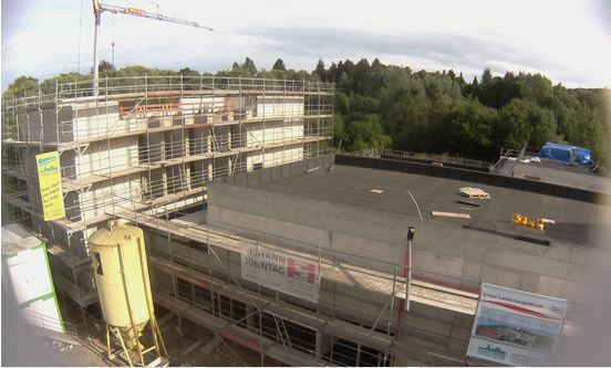 Unsere Webcam zeigt den Bau der Genezareth-Kirche (Quelle: https://www.evangelisch-in-aachen.de/5910/)