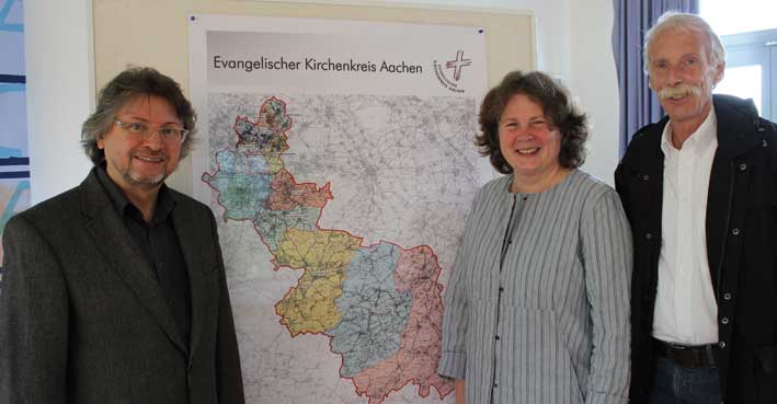 Pfarrer Harry Haller, Pfarrerin Petra Hartmann und Pfarrer Andreas Hinze (v.l.) informierten über die Pläne der Gemeinden