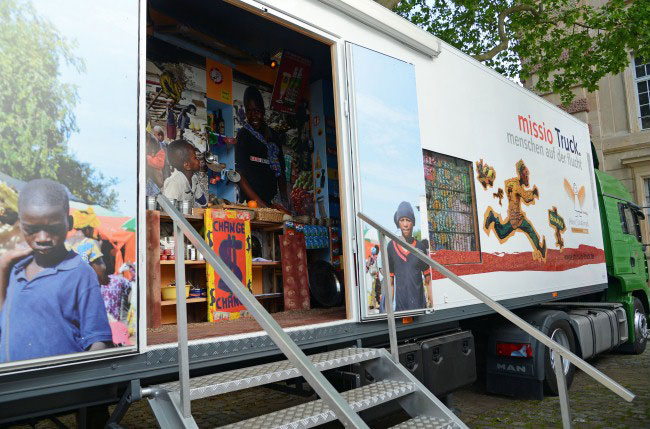 Missio-Flucht-Truck (Bild: www.missio-hilft.de)